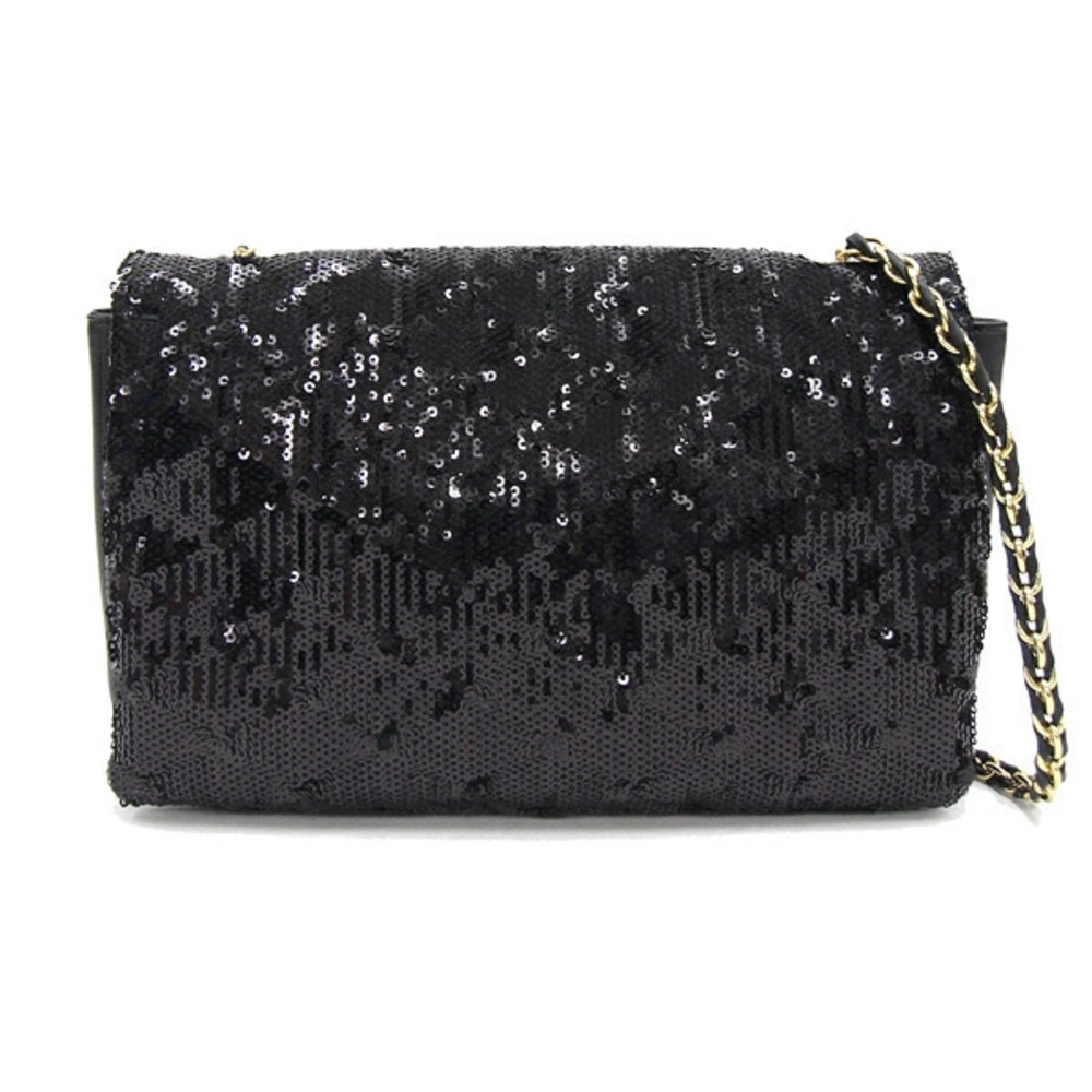 Salvatore Ferragamo Black Vara Shoulder Sequins Chain Rion Crossbody Bag - Picture 1 of 6